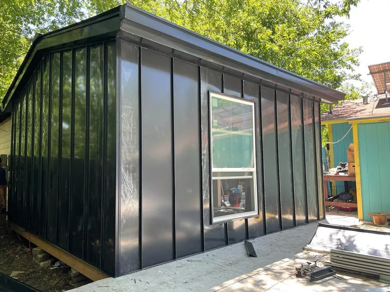 Black standing seam metal wall panels for Metal Roof Installation in South Euclid